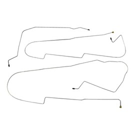 Inline Tube Compatible with 2000-05 Buick LeSabre Four-Wheel Disc w/ABS Intermediate Brake Line Kit 5pc, OE Steel