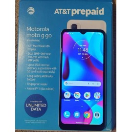 Motorola AT&T PREPAID MOTOROLA MOTO G PURE 6.5” HD+ Display, Dual 13MP Camera, 32GB NEW