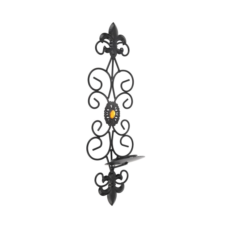 Wall Candle Holders Retro Diamond Encrusted Candlestick for Living Room
