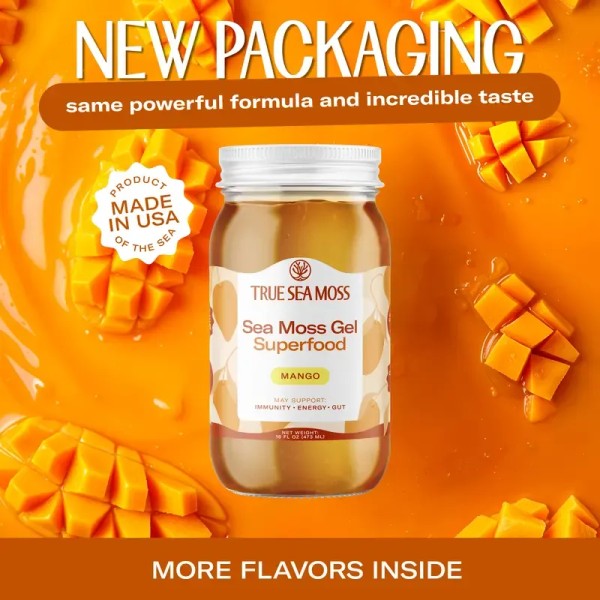 TrueSeaMoss Mango Irish Sea Moss Gel – Rich in Minerals