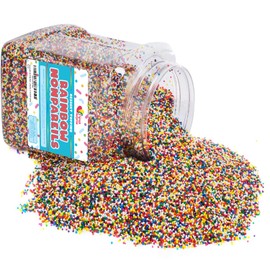 Rainbow Nonpareils Sprinkles - 2.7 Pounds - Big Bulk - Bulk Ice Cream Sprinkles - Rainbow Toppings for Cake Decorating, Cookies, Cupcakes