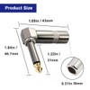 Adaptador Convertidor de Audio 5 Pcs, Conector 6.35mm, Plug 1/4