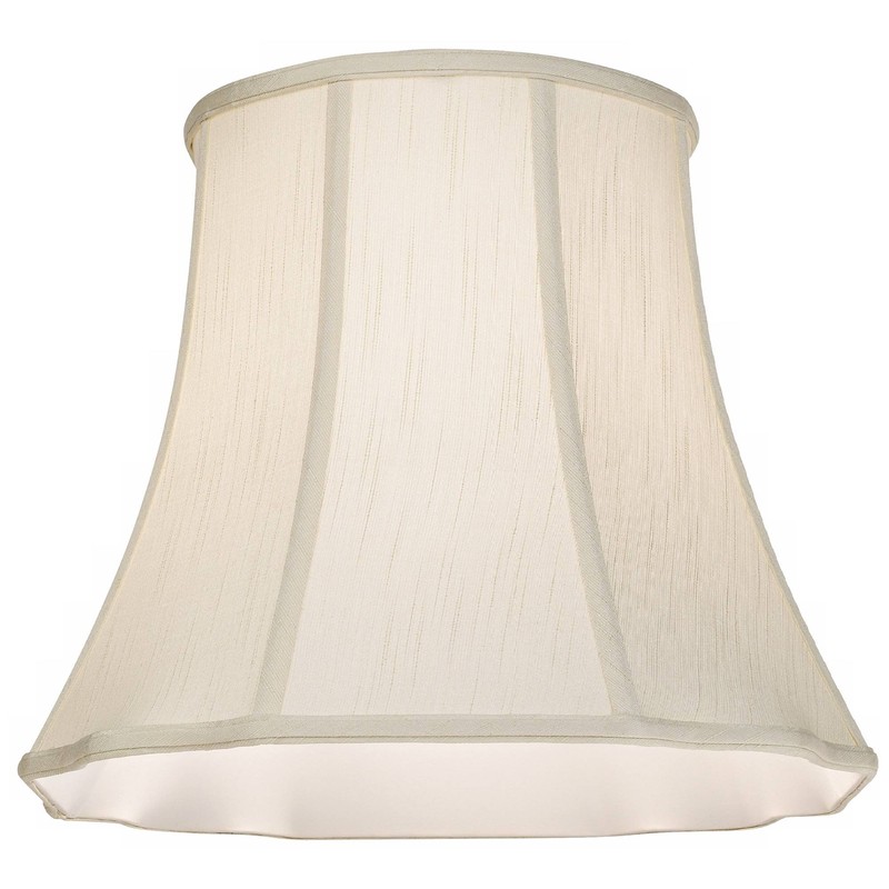 Creme Large Bell Cut Corner Lamp Shade 10" Top x