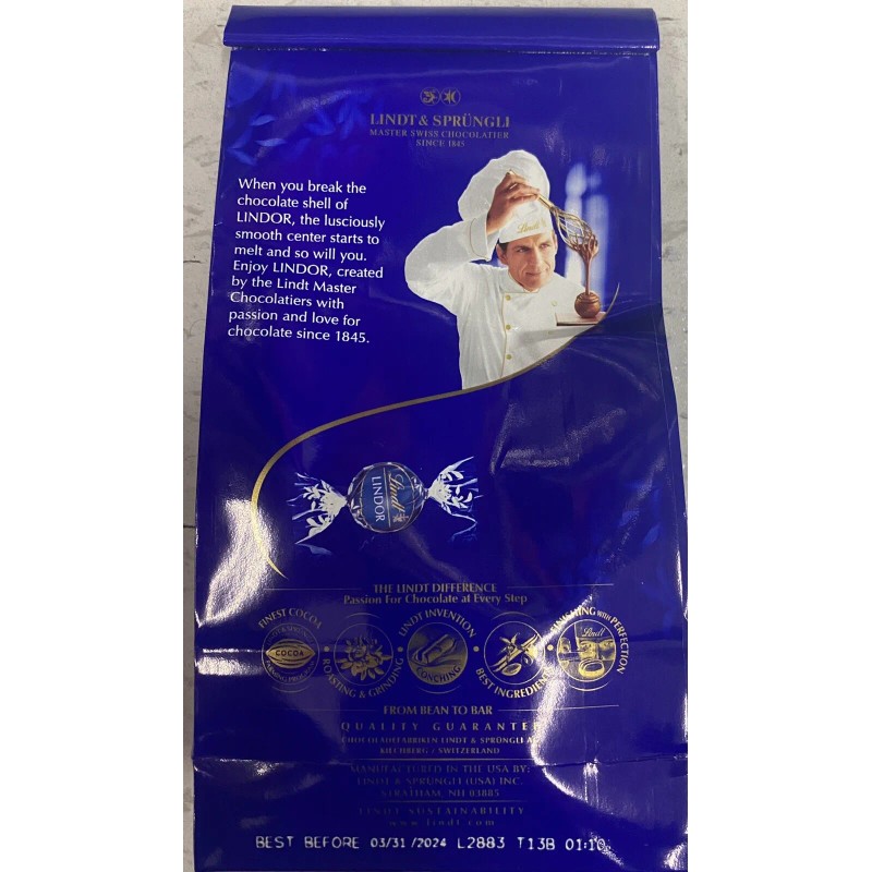 Lindt NEW Lindt Lindor DARK CHOCOLATE Truffles 5.1 oz Bag