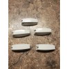 Unbranded 5 Pack- Rounded White Baggage door Clips compartment holder latch plastic