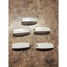 Unbranded 5 Pack- Rounded White Baggage door Clips compartment holder latch plastic