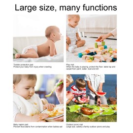 Zerodis Tapete Silla Comedor bebé Protector Piso Lavable Tapete Impermeable bebé Splat Debajo la Silla Alta Protector Piso Debajo la Trona(110 * 110CM) tapet bebe