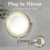 JERDON Wall-Mounted Makeup Mirror with LED Lighting - Lighted Makeup