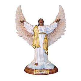 Positive Image Gifts African American Praise God Golden Open Armed Angel Figurine Praise Worship New