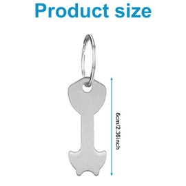 2 Set Stainless Steel Shopping Trolley Releaser Key - Removable Trolley Tokens Coin Keyring Shopping - Durable Trolley Release Tool with Convenient Chip Inclusion