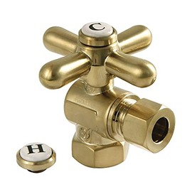 Kingston Brass CC33107X Vintage Angle Stop Valve, Brushed Brass