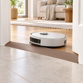 Door Threshold Ramp for Robot Vacuums – 0.9m Self-Adhesive PVC Transition Strip with Non-Slip Surface for Home Floors