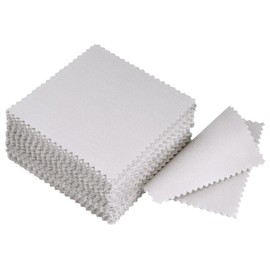 THJOPOKEEL Paño de limpieza de joyería, 100 piezas, microfibra para plata, oro, platino y relojes (gris)