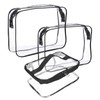 BCQTD 3Pcs Clear Wash Bag for Toiletries,Funnasting 3 in 1 Waterproof Clear PVC Travel Makeup Bag Business Bathroom for Men,Women and Kids,Makeup Bags for Travel,Washbag