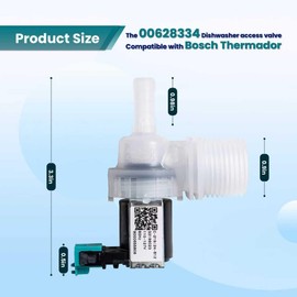 OEM 00628334 Dishwasher access valve Replacement Compatible with Bosch Thermador. Replaces 10023852 628334 9000655808 AP5691117 PS8729241 AP7193108