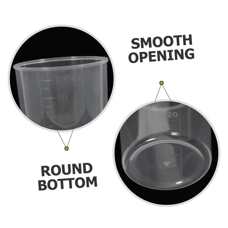 FELTECHELECTR 30Pcs Clear Measuring Cups Graduated Measuring Beakers for Laboratory