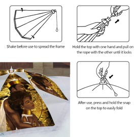 Food Cover Pop Up Food Covers,Perfect Food Serving Covers for Outdoor Camping and Picnic Reusable Tent Umbrella for Outside Collapsible Mesh Food Covers Screen African Queen And King Black Crown