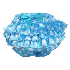 haian ABDL PVC Baby Pants Satin Outside Ruffle Elastic