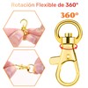 100 Argollas para Llaveros y Ganchos Giratorios Dorados, Aros para