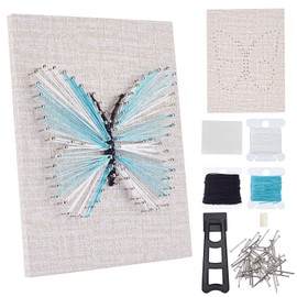 WEBEEDY DIY 3D String Art Kit for Adults Beginners, Butterfly Craft Kit, Include All Necessary Accessories and Frame, Christmas Home Wall Decorations Unique Gift