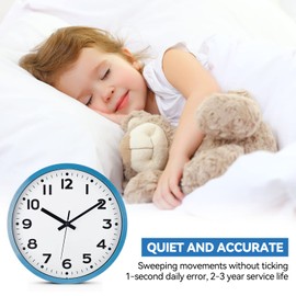 QIMEI-SHOP Clock Movement for Wall Clock Silent Quartz Movement with 6 Sets Clock Hands 4 Sets of Numbers High Torque Long Wave for DIY Repair Replacement