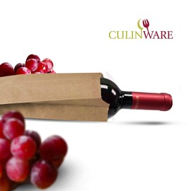 Wine Paper Bags Brown Kraft, Unprinted Grocery Liquor Bags 500/Pack (Pint)