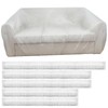 5 Pcs Disposable Furniture Dust Covers with Elastic, Plastic Dust
