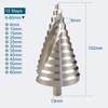 CUKCIC Step Drill HSS Spiral Slot Round Shank Cone Drill