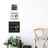 SHOES OFF PLEASE Square Wall Door Sign - Blue (Small)