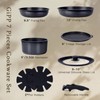 GiPP Ceramic Pots and Pans Set Non Stick, Nonstick Detachable