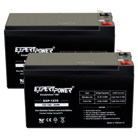 2 Pack ExpertPower 12V 7Ah AGM Rechargeable Battery