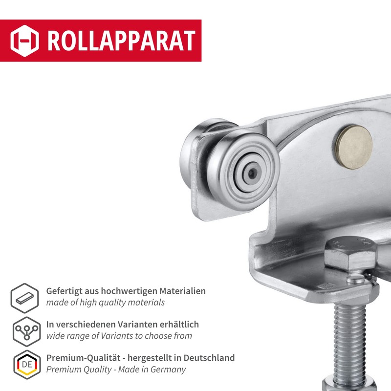 Gedotec Helm Agrar Rollapparat 171 Drive, Height-Adjustable, Double Pair for