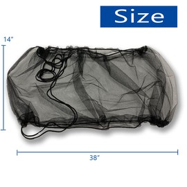 LITEMATIRA Garden Bird Cage Cover, Parrot Seed Catcher Seeds Guard Mesh Net with Ajustable Buckle for Round Square Square Cages, 1 pcs