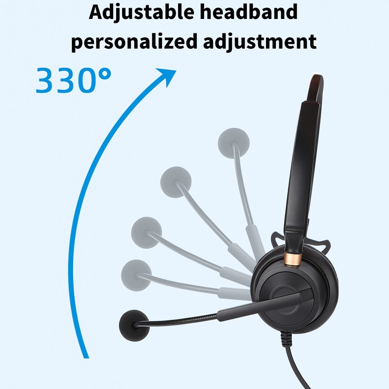H600‑3.5 Telephone Headset Monaural 3.5mm Jack Business Headset with Mic