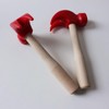 Priaora 3pcs Wooden Mini Hammers Wooden Mallet Hammer Multi- Natural