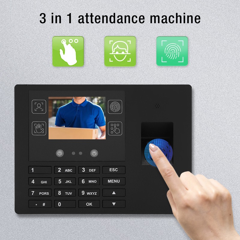 2.8 Inch Biometric Time Clock Multifunction Employee Time Attendance Machine