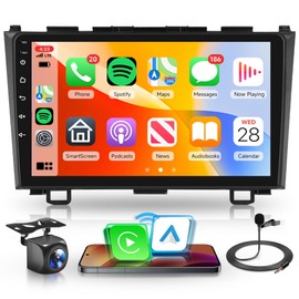 4Core 4G+64G Android 13 Car Stereo Radio for Honda CRV 2007-2011, RimoodyWireless Carplay Andorid auto GPS WiFi-5G 9'' HD Touchscreen Bluetooth FM/RDS EQ-32 SWC Backup Camera