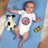Azeeda 3-6 Monate 'Union Jack im Kreisrahmen' Baby-Wachstums-/Bodysuit (GR00137835)