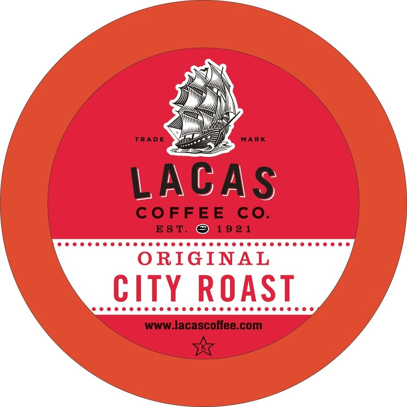 Lacas Coffee Original City Roast Single Serve Cups, Compatible with