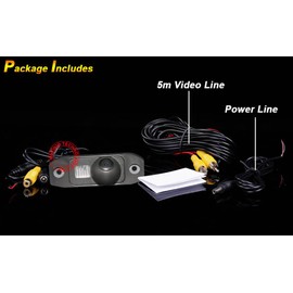 Auto Rückfahrkamera in Kennzeichenleuchte Einparkhilfe mit Wasserkamera und 170° Winkel Nachtsicht Kamera für Volvo S80L /S40L/S80/S40/S60/V60/XC90/XC60/C70/S60L/V40