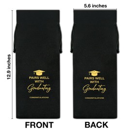 RNYJJ Graduation Wine Bag Graduation Gift for Him Her Graduates College Grad Wine Bag Gift