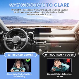 Sunsdrew Dash Cover for 2023-2025 2026 Mazda CX-50 Dashboard Cover Mat for CX50 Accessories Sunshade Nonslip Mesh Protector No Glare