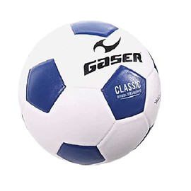 Gaser Balón Futbol Classic Laminado Mate (No. 4, Blanco con Azul)