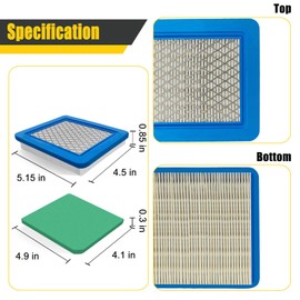 SHNILE Air Filter for Troy-Bilt TB110 TB130 TB210 TB230 TB330 TB370 TB380ES S4265 CS4310 CS4325 CSV060 CSV070 CSV206 Husqvarna HU725BBC HU625HWT