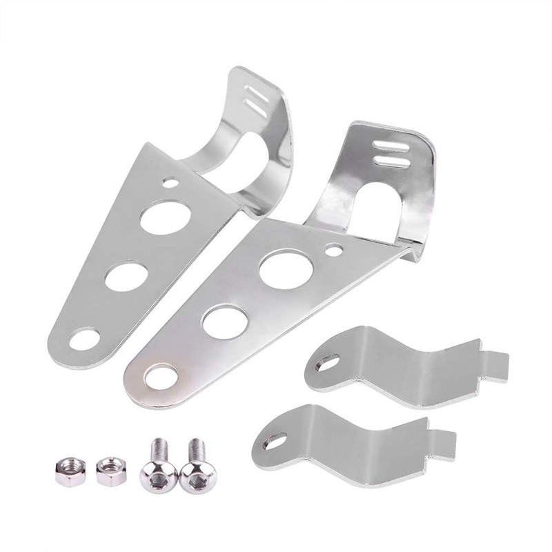 Motorcycle Headlight Bracket, 2Pcs Stainless Steel Headlight Mounting Bracket for