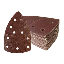 Prio Sanding Triangles │ Velcro Sanding Sheets │ 50 Pieces │ 11 Hole │ 105 x 152 mm │ Grit 60 │ for Multi Sander │ Sanding Sheets │ Triangle Sanding Pads │ Sandpaper