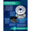 Set of 8 Front-Rear Ceramic Brake Pad Kit For 2010-2013