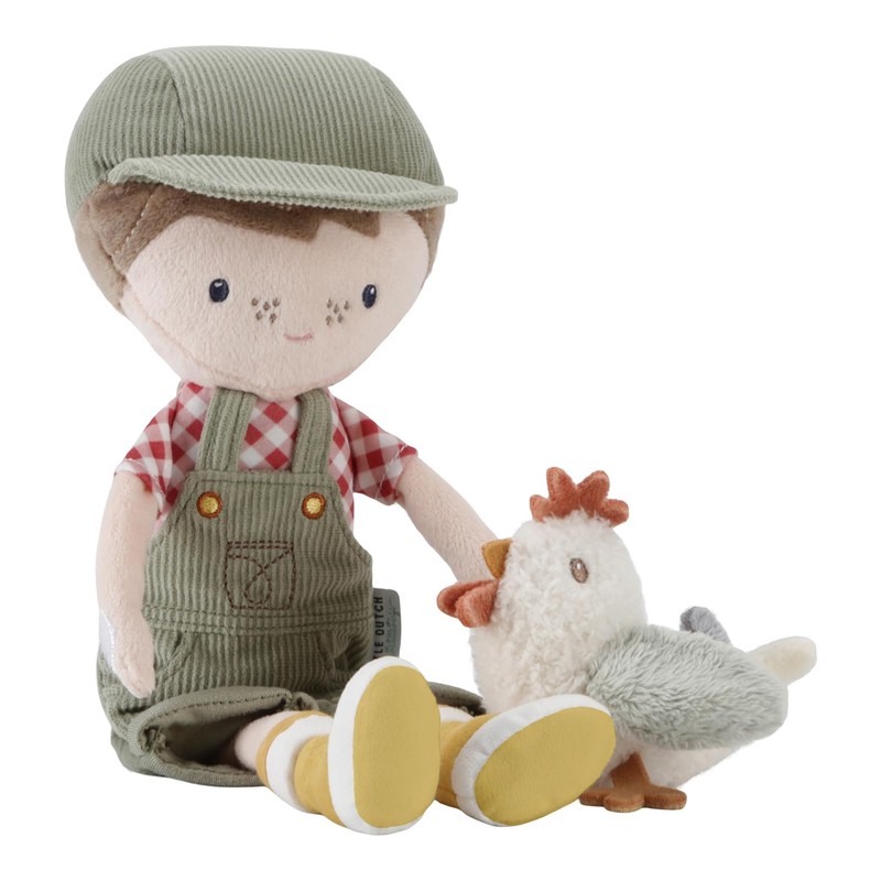 Little Dutch 4563 Rag Doll Cuddly Doll Farmer Jim with