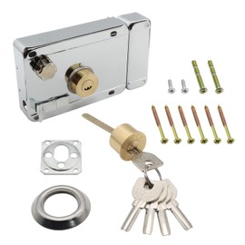 LDEXIN Home Safety Vertical Keyway Cylinder Deadbolt Rim Lock Set Exterior Door Anti-Theft Door Locks, Right Opened