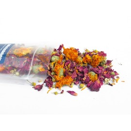 No Furries Delights Forage Mix,100% All Natural Botanical Herb Treat for Rabbit Hamster Guinea Pig Chinchilla Chicken Hermit Crab Gerbil Degu & Other Small Animals (Floral Forage Mix 25g)